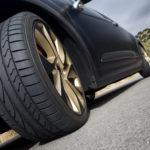 wheel of a black sport car